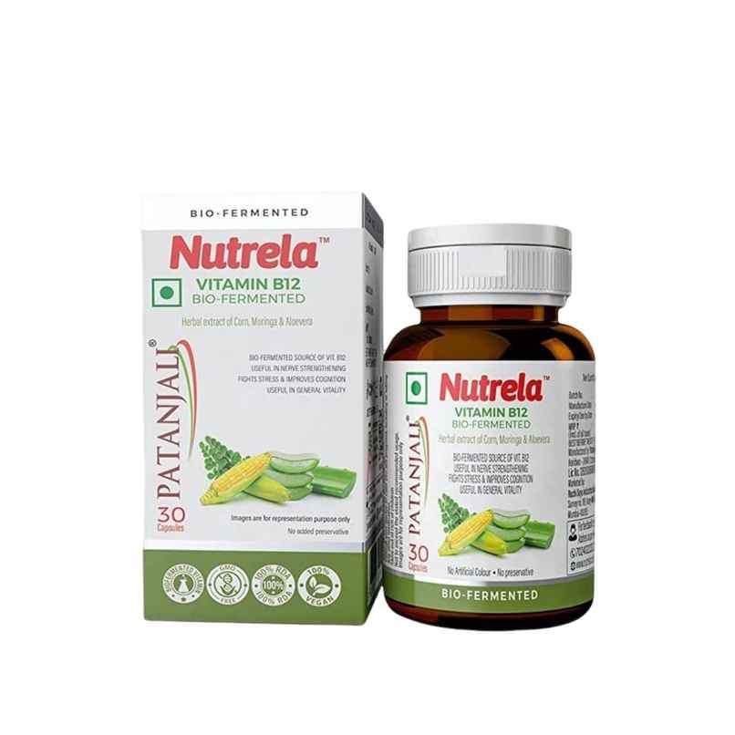 Patanjali Nutrela Vitamin B12 Natural Capsules Patanjali Nutrela Vitamin B12 Natural Capsules