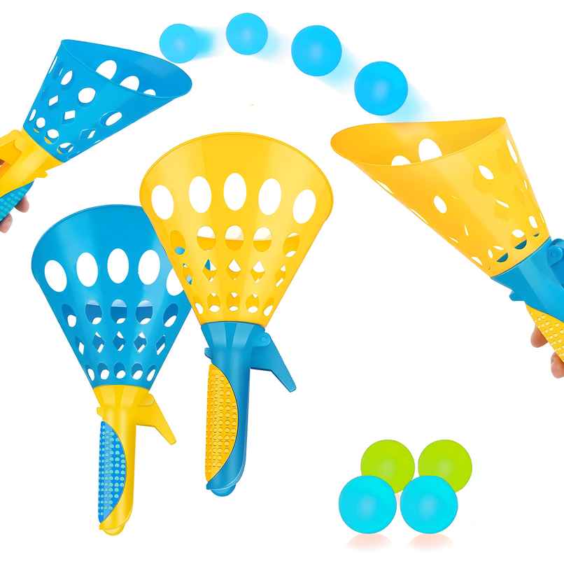 Toyshine Launch & Catch Ball Game Set - Indoor/outdoor Toy for Kids & Party Favors
