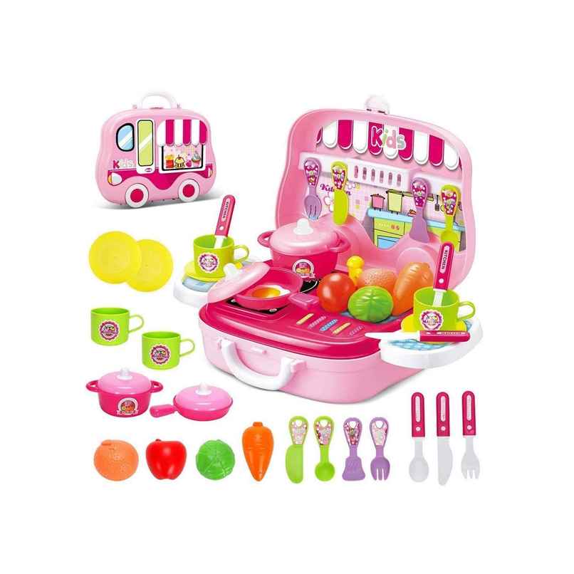 Toyshine Kitchen Play Set in a Breifcase | 22 Pcs | Multicolor | 6+ years