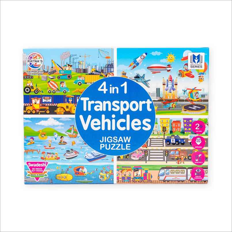 Ratna's 4In1 Transport Vehicles Puzzle Ratna's 4In1 Transport Vehicles Puzzle
