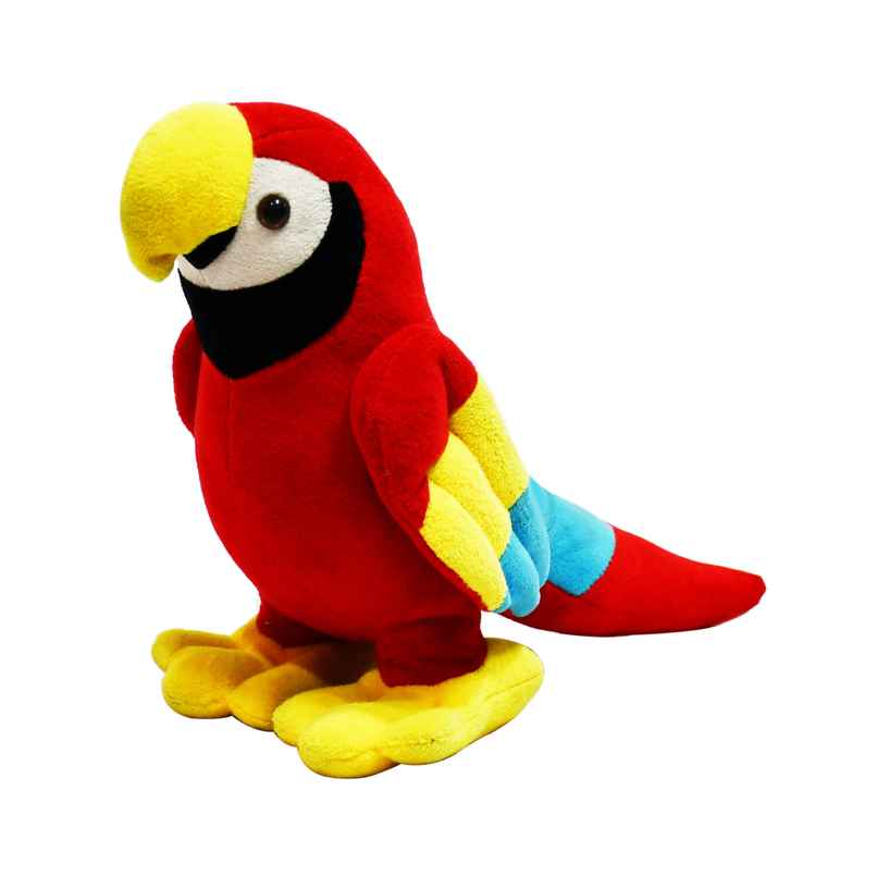 Mirada Red Parrot Soft Toy - 21Cm Mirada Red Parrot Soft Toy - 21Cm