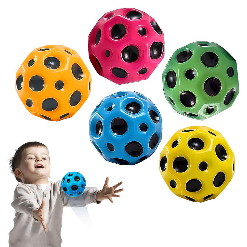 Toyshine Pack of 5 Moon Space High Bounce Sensory Balls Toyshine Pack of 5 Moon Space High Bounce Sensory Balls