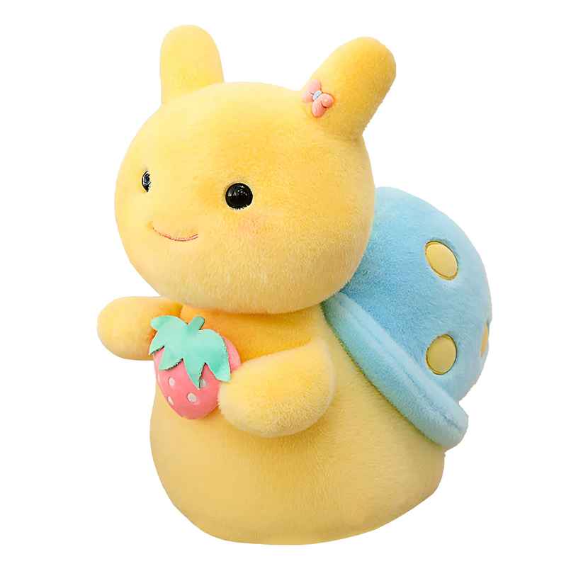 Spanker 25 Cm Snail Plush Toy | Soft Strawberry Hugging Cushion | Blue