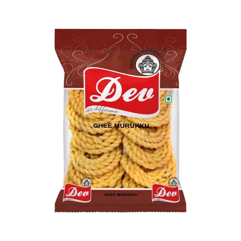 Dev Snacks Ghee Murukku | Crispy Savory Snack