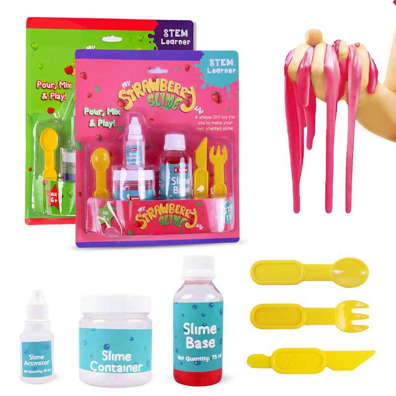 Toyshine Diy Strawberry and Green Apple Slime STEM Toy Kit for Kids | Age 8 and Above Toyshine Diy Strawberry and Green Apple Slime STEM Toy Kit for Kids | Age 8 and Above