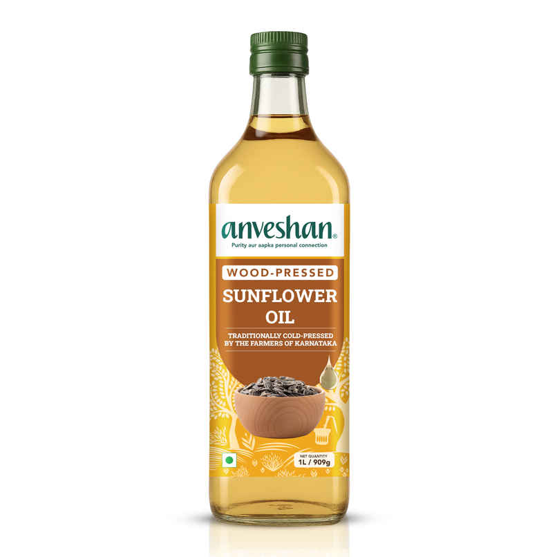 Anveshan Sunflower Wood Cold Pressed Oil | Healthy Cooking Oil