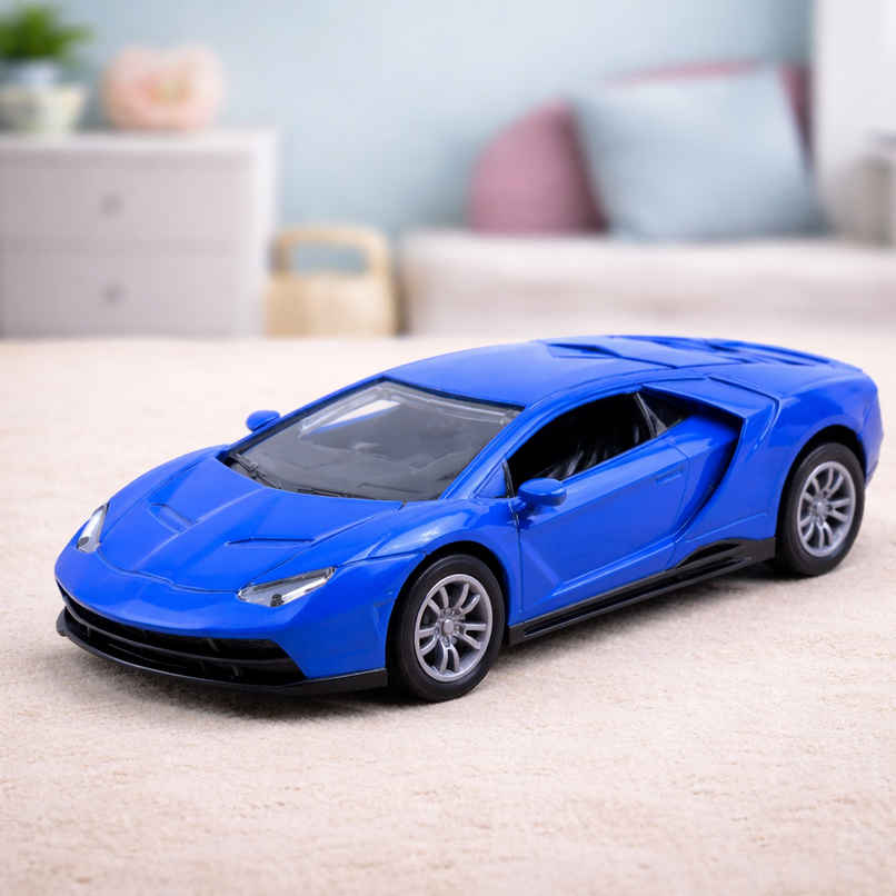 Toyshine 1:32 Scale Die Cast Sports Model Vehicle Toy Car With Pull Back, Blue