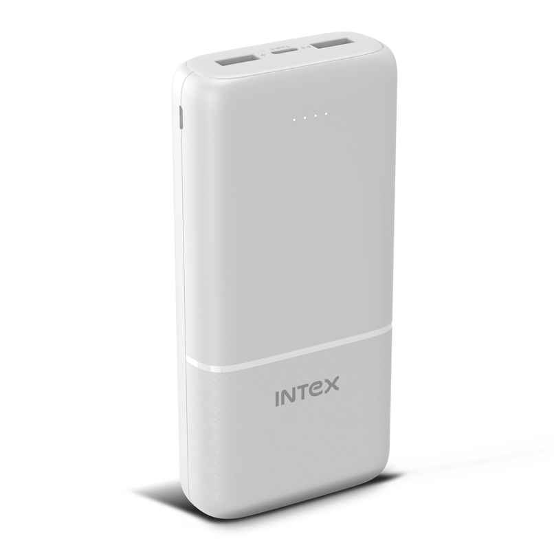 Intex 20000 mAh 12 W Power Bank (Creamy White, Lithium Polymer, Fast Charging for Mobile)