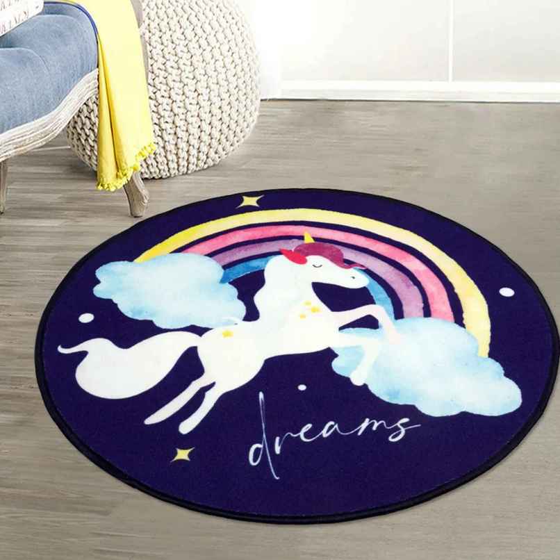 CasaCraft Pepperfry Kids Carpet 36x36 Inch Blue Soft Abstract Polypropylene Kids Floor Rug for Home CasaCraft Pepperfry Kids Carpet 36x36 Inch Blue Soft Abstract Polypropylene Kids Floor Rug for Home