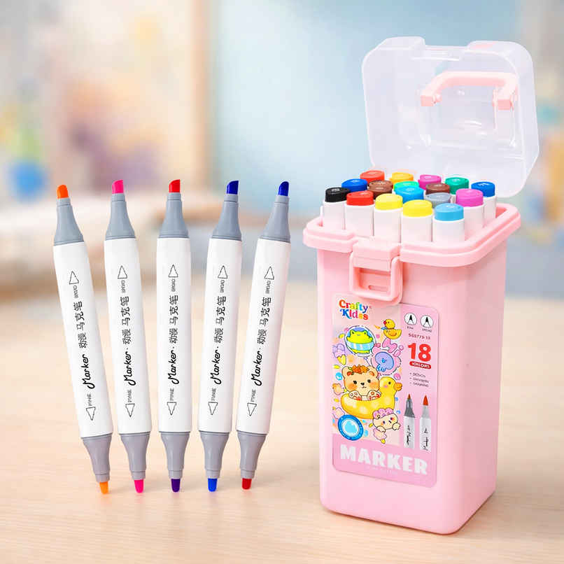 Toyshine Twin Tip Coloring Sketch Markers Set | Pink Toyshine Twin Tip Coloring Sketch Markers Set | Pink