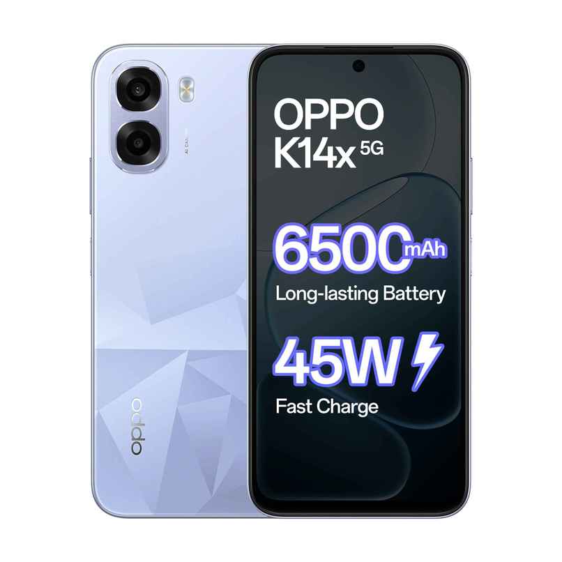 Oppo K14x 5G Smartphone | Icy Blue | 4GB RAM | 128GB Storage