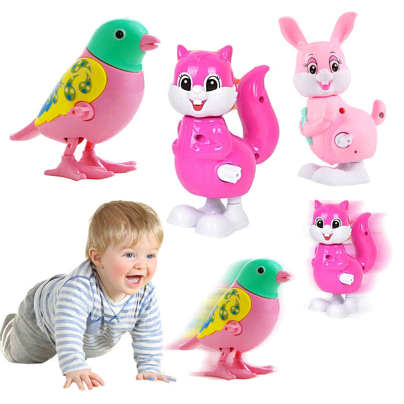 Toyshine Press & Go Wind Up Animal Toys Educational Sensory Fun for Toddlers