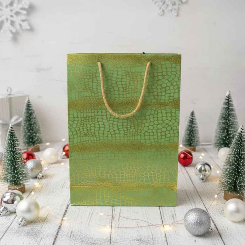 ABK Metallic Party Bag Single 12 x 8 x 3 Inches -Big Size (Colour May Vary)