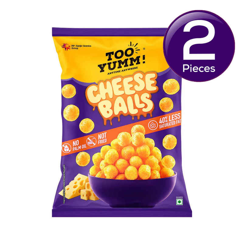 Too Yumm Extra Cheesy & Crunchy Cheese Balls, 40% Less Saturated Fats, No Palm Oil Healthy Puffs Combo Too Yumm Extra Cheesy & Crunchy Cheese Balls, 40% Less Saturated Fats, No Palm Oil Healthy Puffs Combo