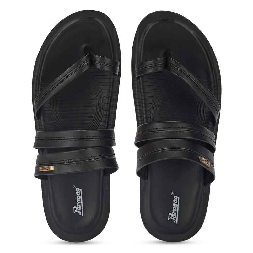 Paragon Men's Black Pu Sandals PUK2224G UK 7