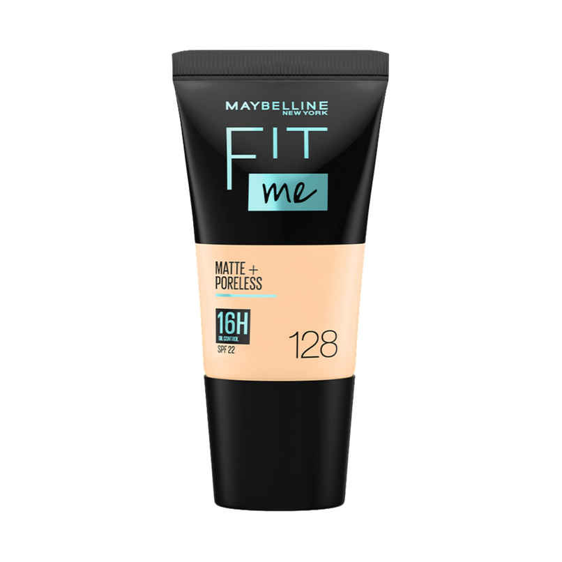 Maybelline New York Fit Me Matte+Poreless Liquid Foundation Tube 128 Warm Nude