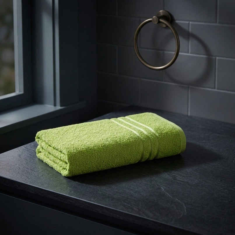 Mytrident Cotton Bath Towel | 400 GSM | Towels for Bath - Lime Green
