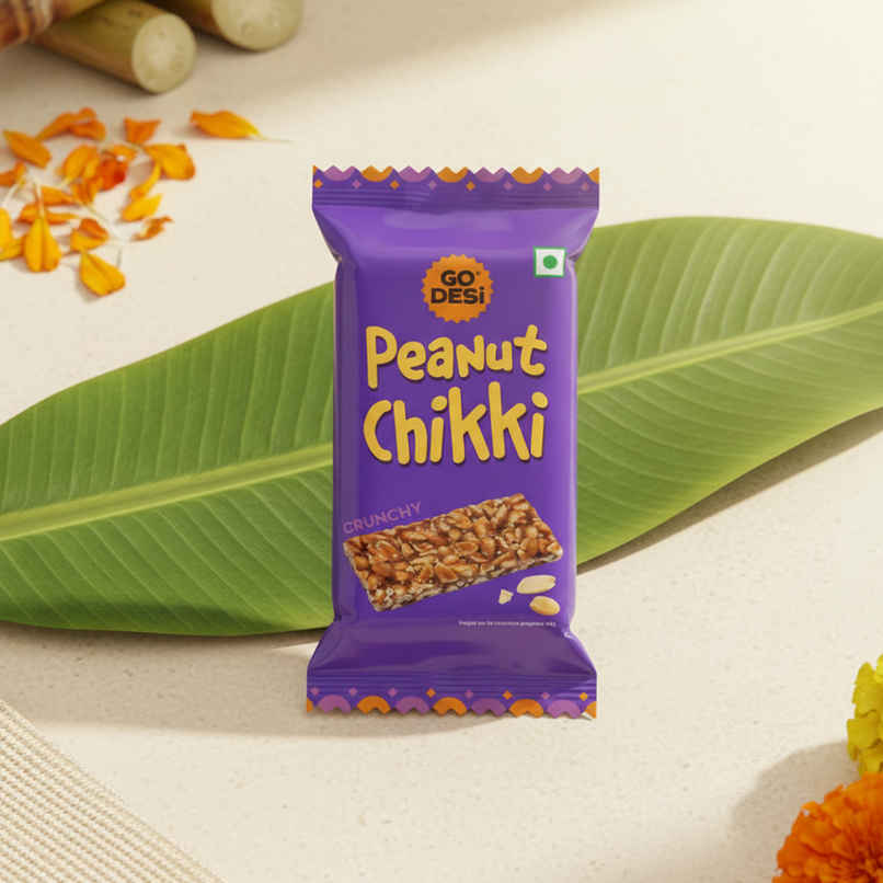 Peanut Chikki Bar | GO Desi | Crunchy & Tasty Peanut Chikki Bar | GO Desi | Crunchy & Tasty