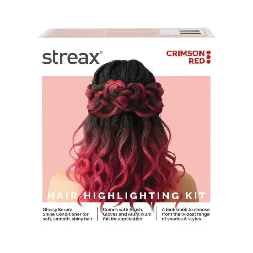 Streax Hair Colour Highlighting Kit Crimson Red For Women