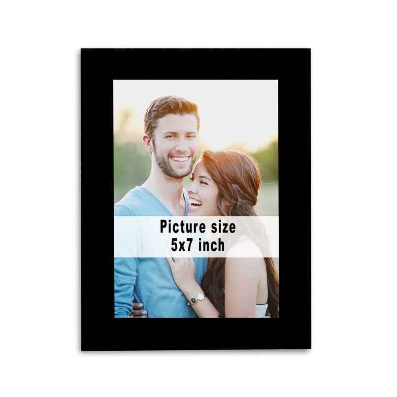 Art Street Wood Synthetic Table/Wall Photo Frame For Home Decor | Rectangular 5 x 7 Inch | Black