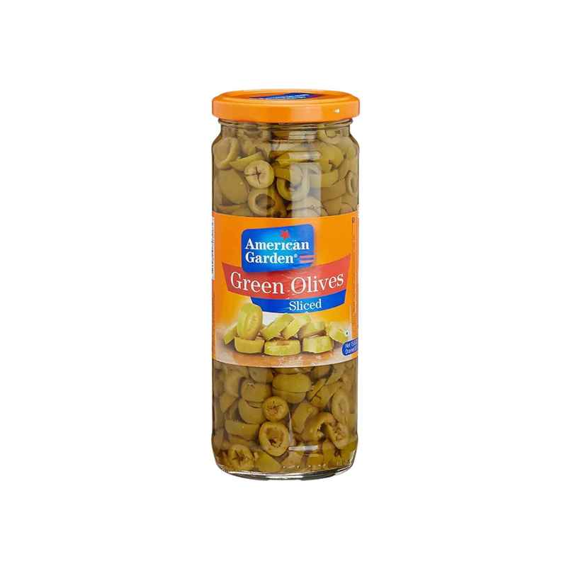 American Garden Green Olives Sliced Drained American Garden Green Olives Sliced Drained