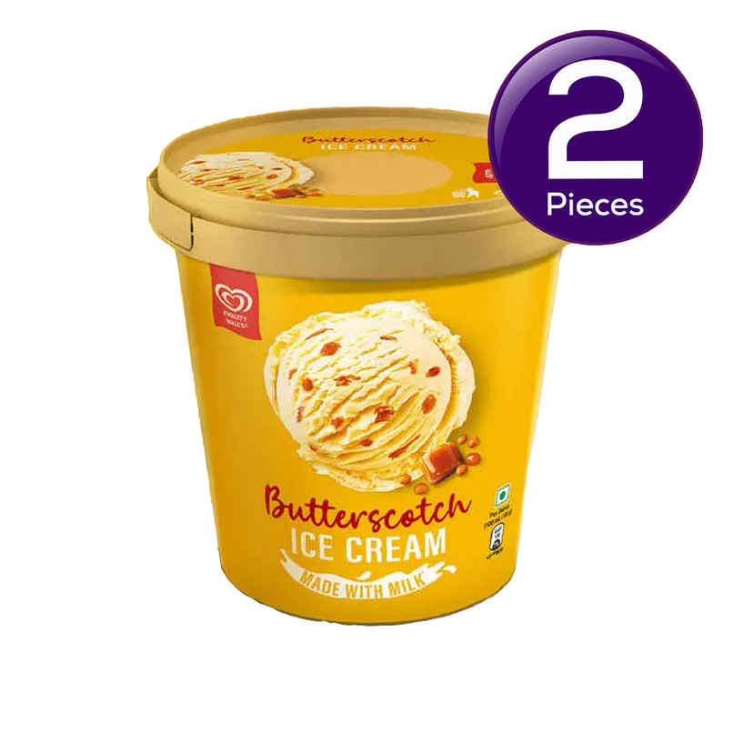Kwality Wall's Butterscotch Ice Cream Tub Combo