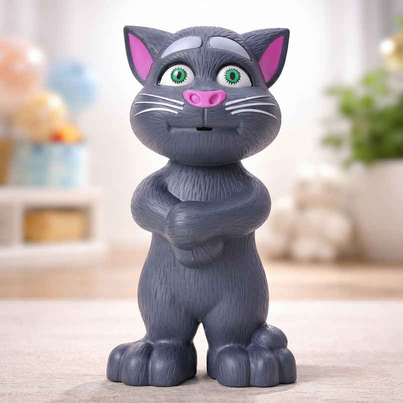 Toyshine Mimicing Repeat What You Say Talking Cat For Kids Birthday (2-5 Year Old) - Grey