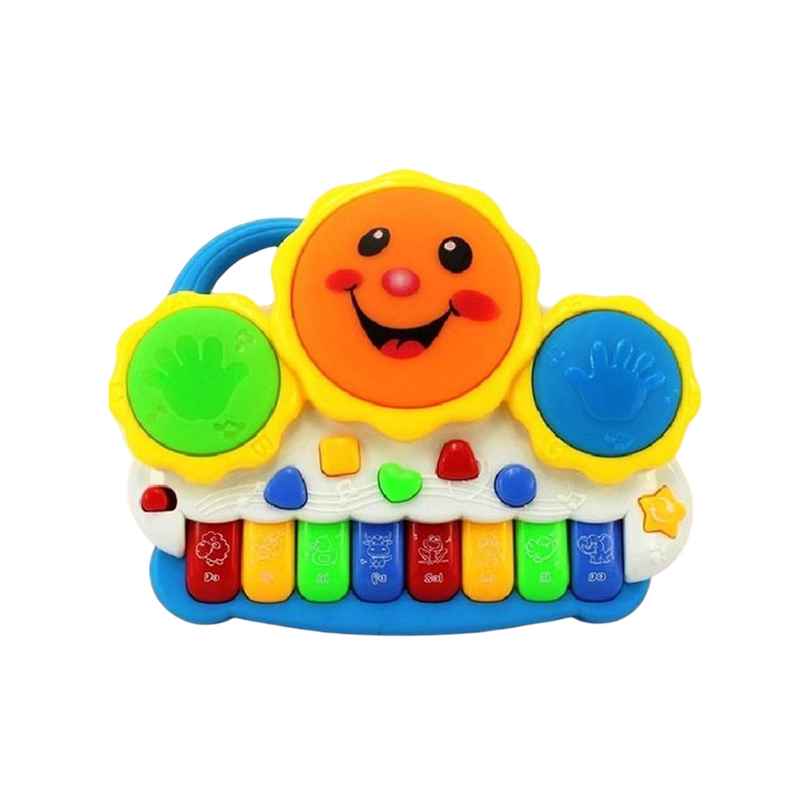 Toyshine Drum Keyboard Musical Toys With Flashing Lights - Multicolor