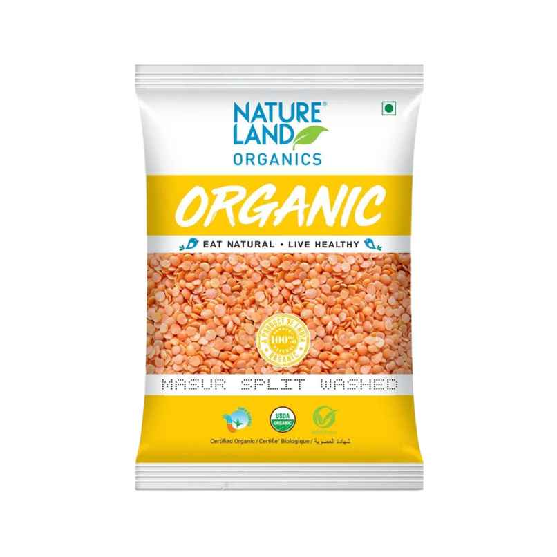 Natureland Organic Masoor Dal Split Washed Natureland Organic Masoor Dal Split Washed