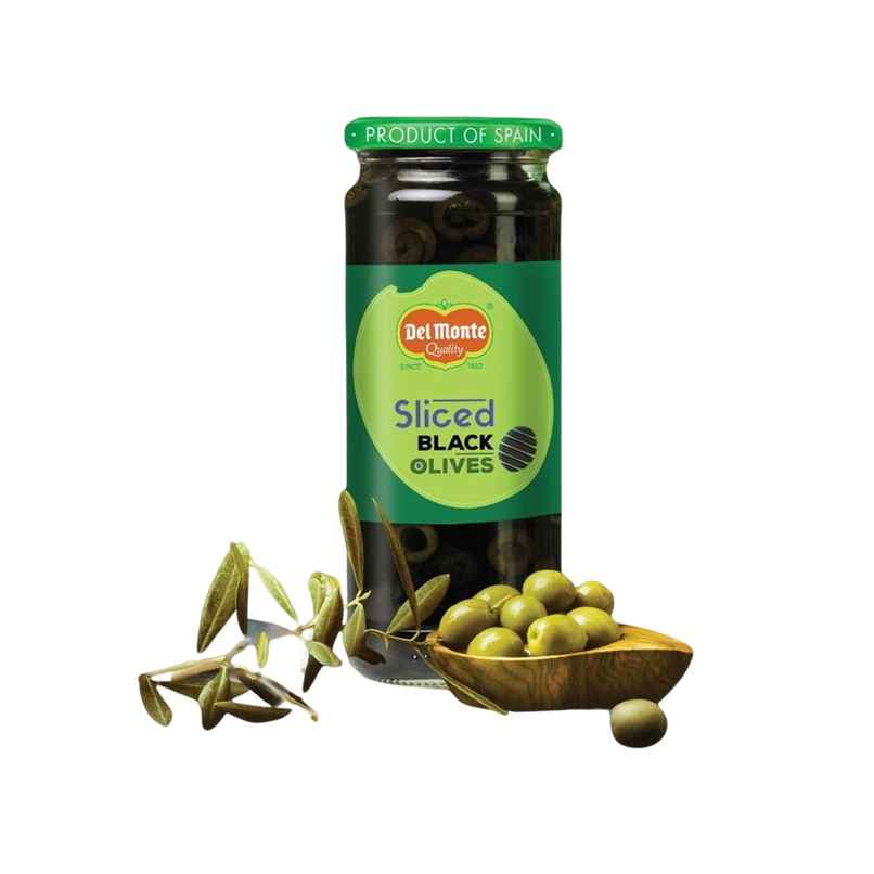 Del Monte Black Sliced Olives | Suitable for Snacking and Salads Del Monte Black Sliced Olives | Suitable for Snacking and Salads
