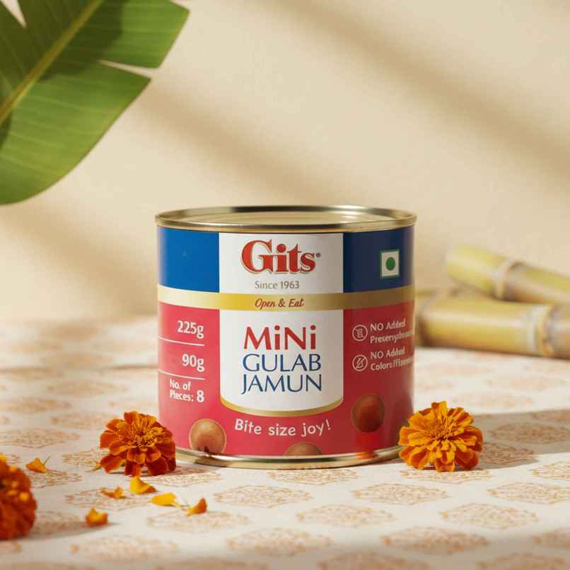 Gits Mini Gulab Jamun Tin | Authentic Indian Sweet