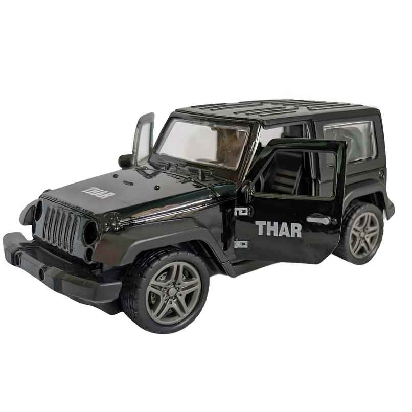Toyshine 1:32 Scale Diecast Thar Vehicle with Pull Back & Opening Doors - Black