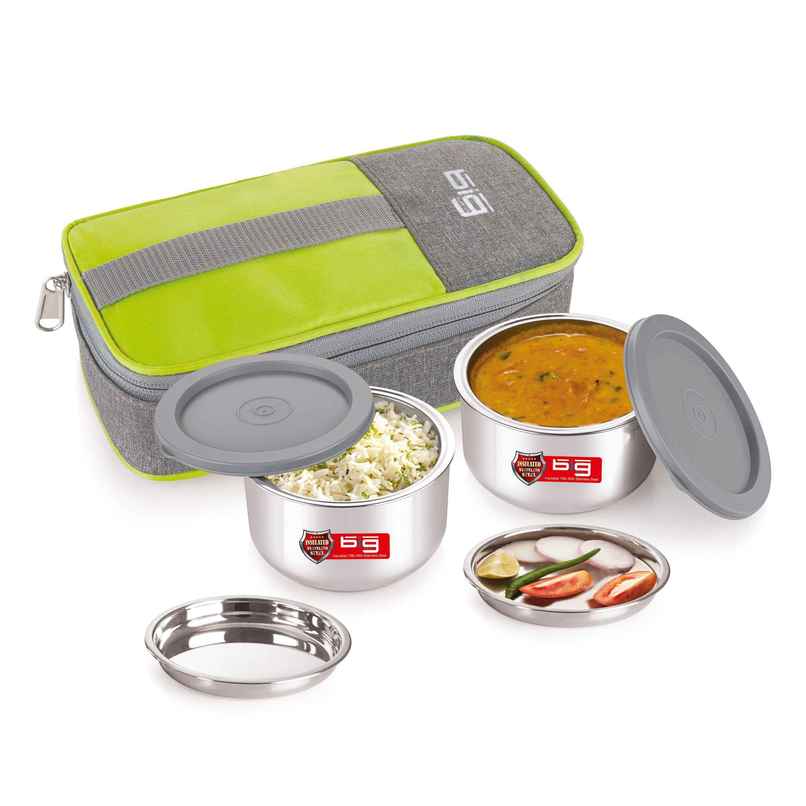 Big Inox Bento Stainless Steel Container Green Big Inox Bento Stainless Steel Container Green