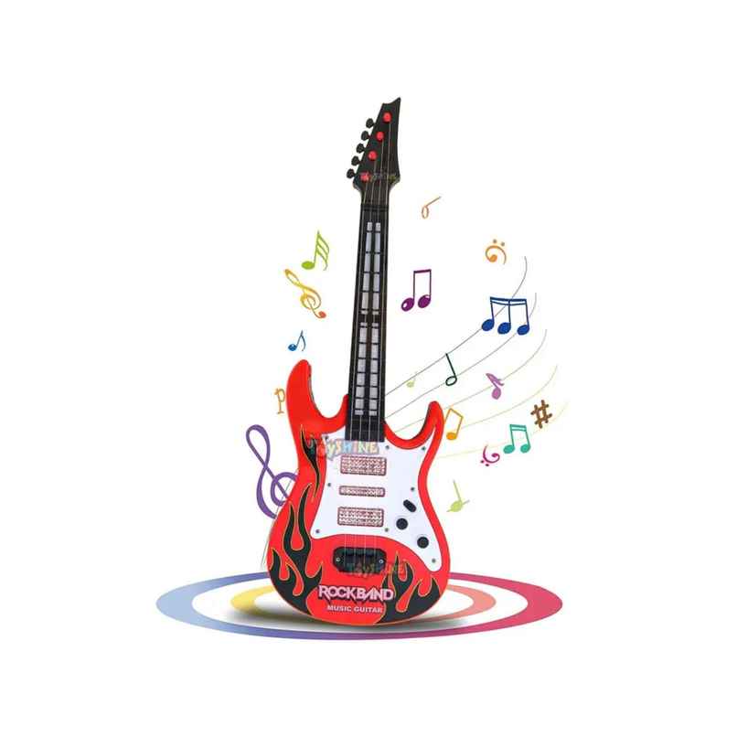 Toyshine Music And Lights Guitar Toy, Big Red (Colour May Vary) Toyshine Music And Lights Guitar Toy, Big Red (Colour May Vary)