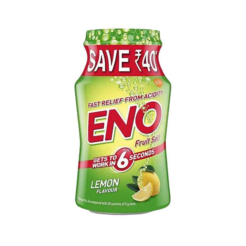 ENO Lemon Ayurvedic Antacid, Gets to Work in 6 Secs for Instant Acidity Relief -100g Jar ENO Lemon Ayurvedic Antacid, Gets to Work in 6 Secs for Instant Acidity Relief -100g Jar