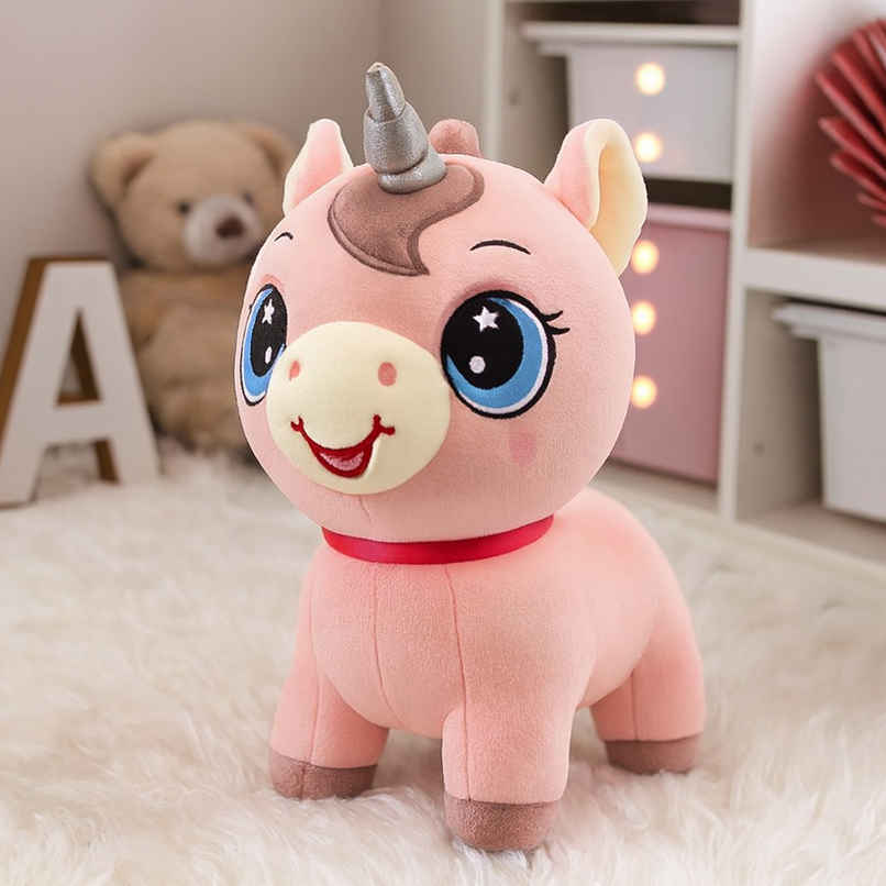 Spanker Unicorn Soft Toy Plush Unicorn with Glitter Horn for Kids | 28 cm