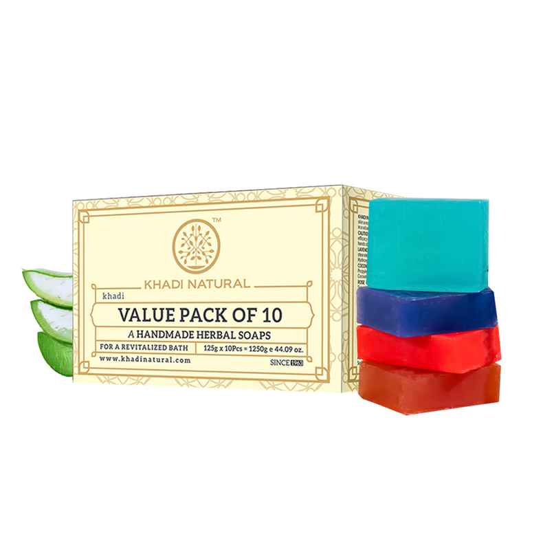 Khadi Natural Assorted Handmade Soap Value Pack | For Every Skin Type Khadi Natural Assorted Handmade Soap Value Pack | For Every Skin Type