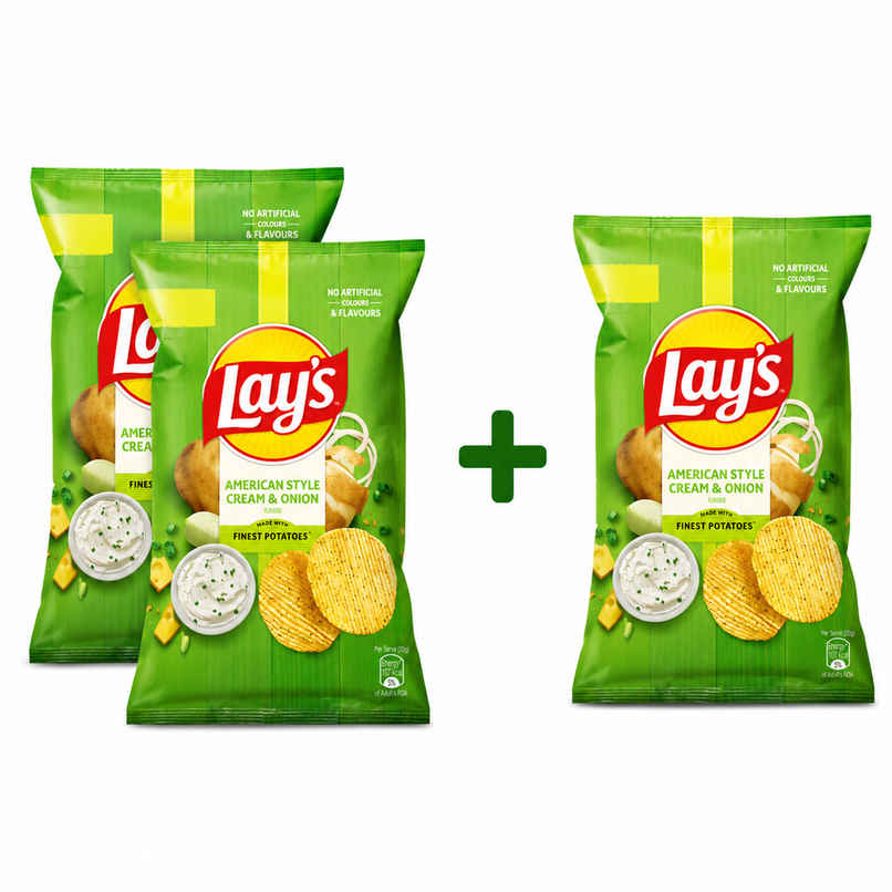 Lay's American Cream & Onion Potato Chips Combo Lay's American Cream & Onion Potato Chips Combo