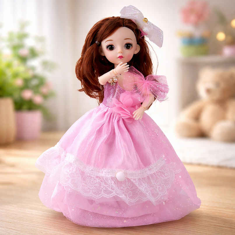 Toyshine 9 Inch Alia Doll In Wedding Dress | Pink | Pretend Play Toy