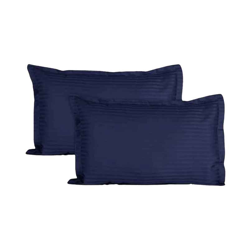 Elegant Weavers Striped Pillow Cover Solid Blue - Pack Of 2 Elegant Weavers Striped Pillow Cover Solid Blue - Pack Of 2