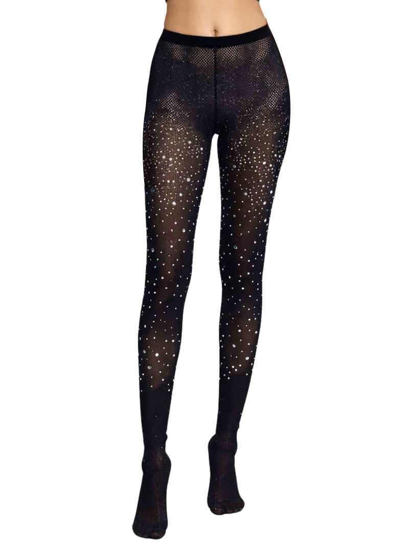 D'Chica Women's Pearl Stockings | Black - FS