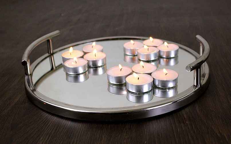 eCraftIndia Set Of 50 Pure Wax Unscented White Tea Light Candles
