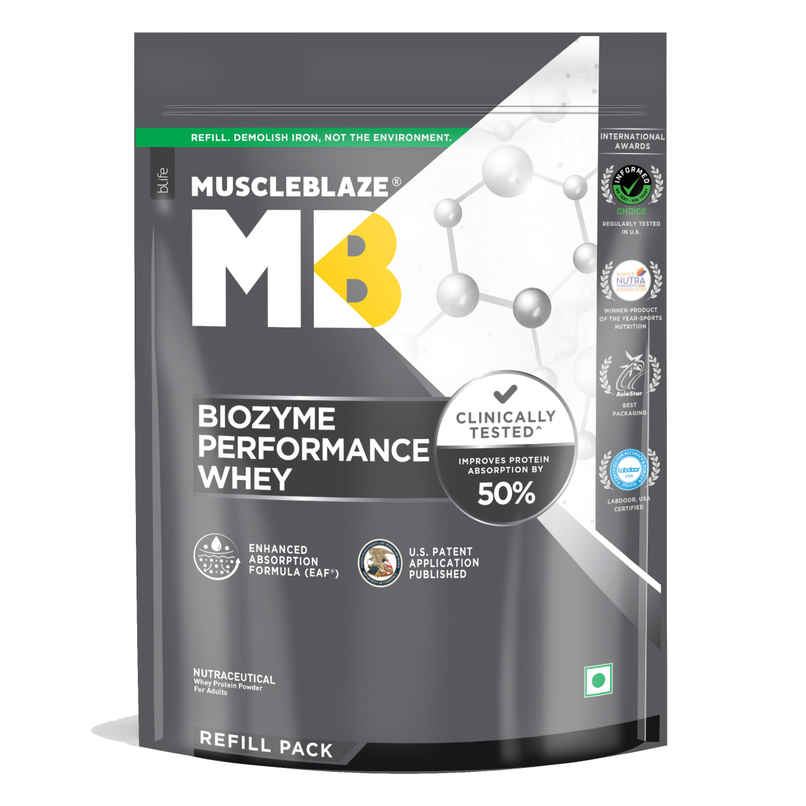 MuscleBlaze Biozyme Performance Whey Protein Powder (Rich Chocolate)