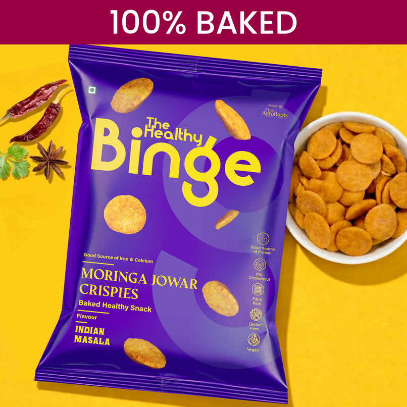 The Healthy Binge Moringa Jowar Baked Chips Indian Masala | High Protein & Fibre The Healthy Binge Moringa Jowar Baked Chips Indian Masala | High Protein & Fibre
