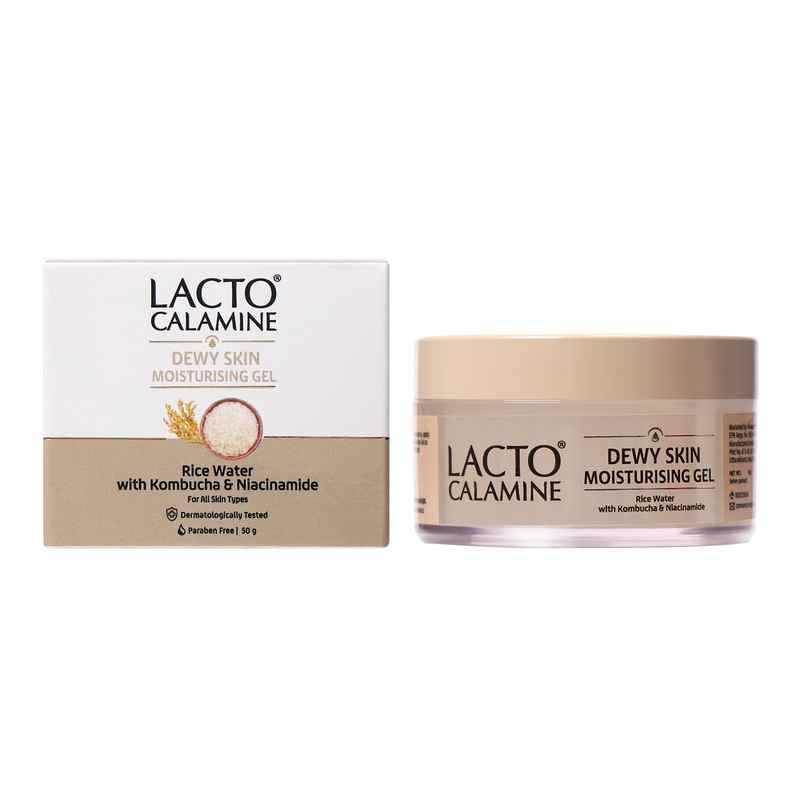 Lacto Calamine Dewy Skin Face Moisturizer with Niacinamide & Rice Water for Glass Skin Lacto Calamine Dewy Skin Face Moisturizer with Niacinamide & Rice Water for Glass Skin