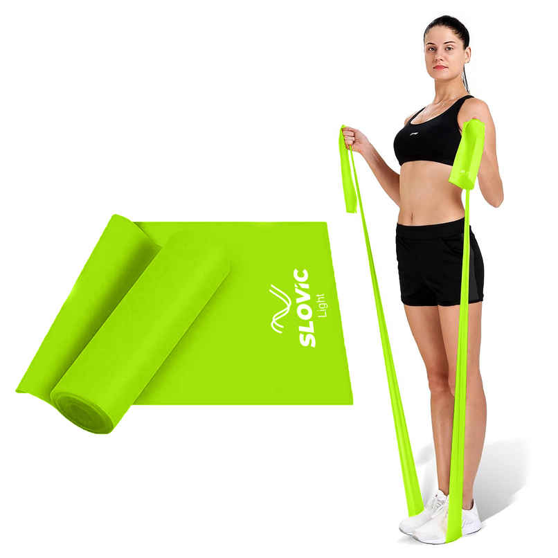 Slovic Resistance Band for Exercise, Stretching & Rehabilitation - Light Green