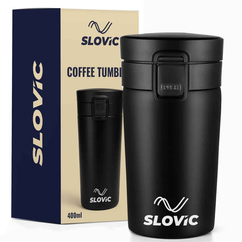 Slovic Insulated Hot & Cold Coffee Tumbler for Gym & Travel Use | 400 ml