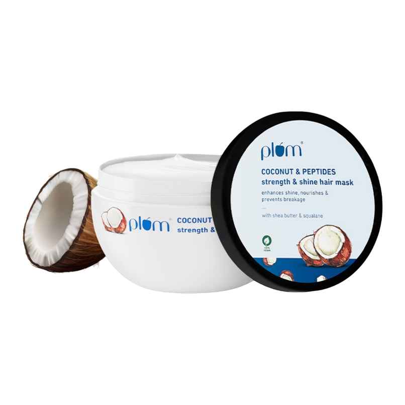 Plum Coconut & Peptides Strength & Shine Hair Mask Coconut Oil Pea Peptide Plum Coconut & Peptides Strength & Shine Hair Mask Coconut Oil Pea Peptide