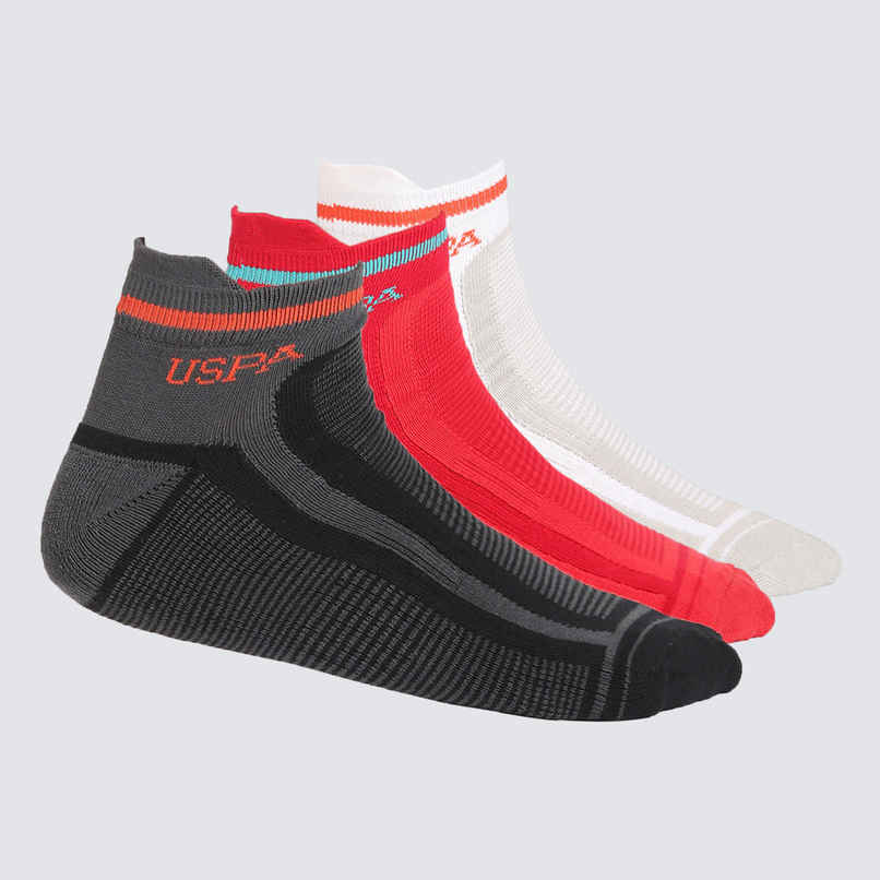 U.S. Polo Assn. | Socks Pack of 3 | ES006 | Red, Black and White