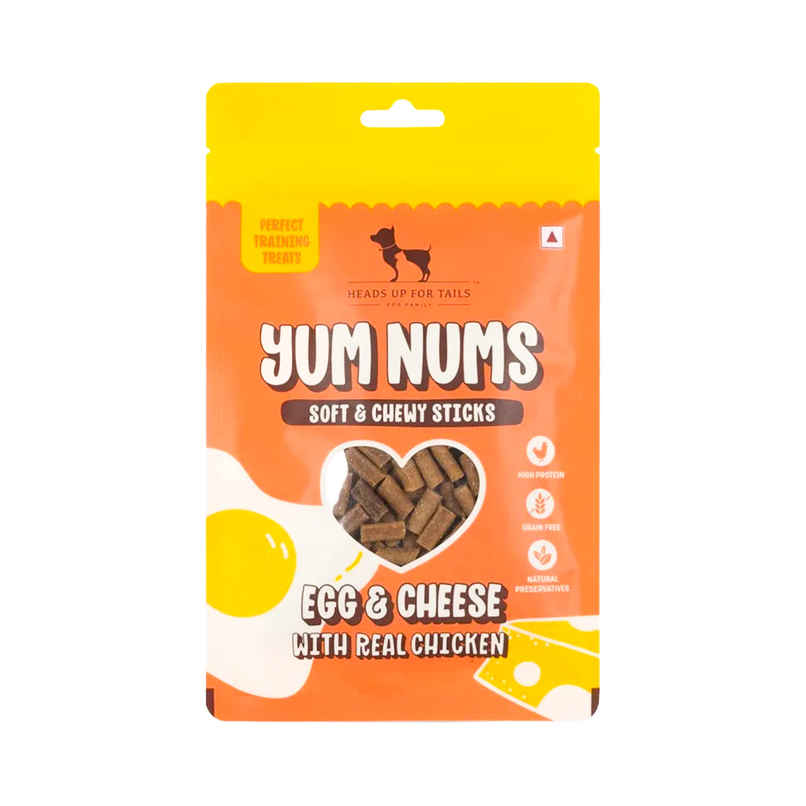 HUFT Yum Nums Egg & Cheese Soft Sticks Treat For Dogs